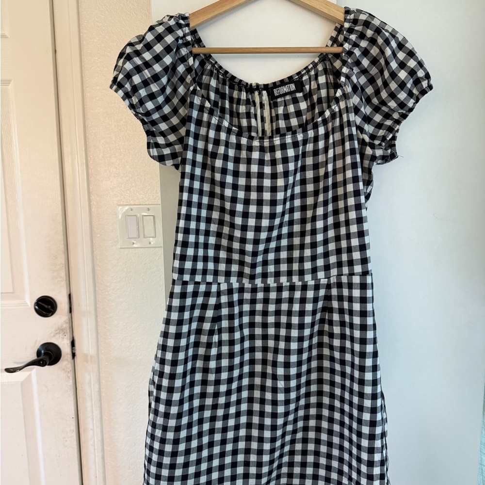 Reformation Gingham mini Dress